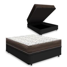 Cama Box Baú + Colchão de Viúva Ortobom D45 Iso 150 128x188x60m