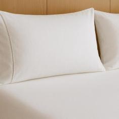 Jogo De Lençol Solteiro 02 Peças 400 Fios Fronha Ponto Palito - CASA M