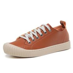 Tenis Casual Flatform Feminino Com Cadarço Palmilha EVA Macia Basico C