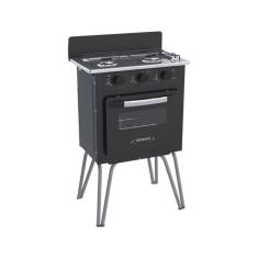 Fogão Portátil 2 Bocas Mini Cook Gás GLP Venax Preto