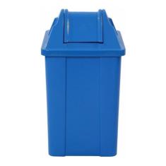 Lixeira Plástica Quadrada Com Tampa Vai-Vem 25 Litros