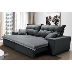 Sofá Retrátil e Reclinável com Molas Ensacadas Cama inBox Prime 2,92m 