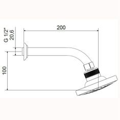 Chuveiro de Parede Uni Meber Cromado