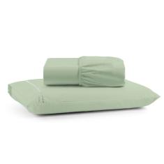 Jogo de Lençol Solteiro Mirante 100% Algodão 2 Pçs - Verde