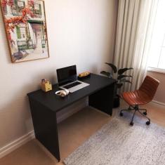 Escrivaninha Mesa Escritório 130cmx60cm 130cm Preto - Bramov Móveis