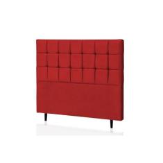Cabeceira Casal  Livia 140 CM Suede Vermelho - D A Decor