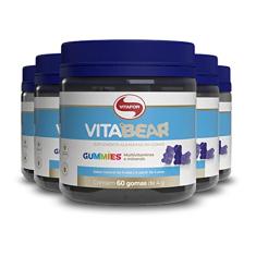 Kit 5 Vita Bear Multivitamínicos 200g Vitafor 60 gomas