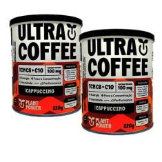 Kit 2 Ultracoffee 220G Suplemento Pre Treino Com Vitaminas B - Plant P
