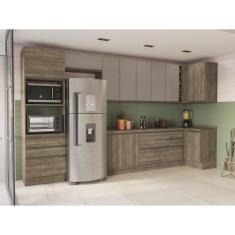 Cozinha Completa 11 Portas 3 Gavetas Kappesberg Nogal