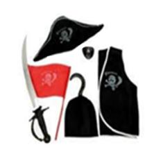 Fantasia De Pirata Infantil Kit C/ 6 Pçs Carnaval Festas