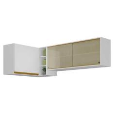 Kit Armário de Cozinha Aéreo Canto 90cm e Aéreo 120cm Veneza Multimóve