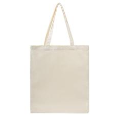 TOPASION Sacolas de lona de algodão - Sacos de compras de tecido leve para atividades de promoção DIY - Cor sólida, Branco, Large (16" x 15" x 28")