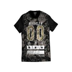 Camiseta Brooklyn Floral 00 Di Nuevo New York Swag, Preto, XXG