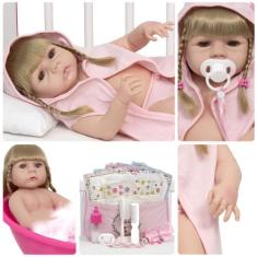 Bebê Reborn Boneca Abigail Realista Roupão 20 Acessórios - Cegonha Reb
