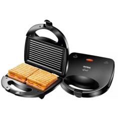 Sanduicheira Grill Ultra S-13 Antiaderente 750W Mondial, Preto, 110V