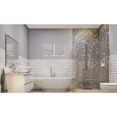 Janela de Aluminio Maxim-ar Duplo 60x118cm com Grade Lucasa Alumínios