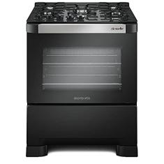 Fogão 5 Bocas Mueller Decorato Vetro Preto Fosco Bivolt com Mesa de Vidro