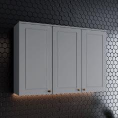 Armário Aéreo De Cozinha 120 Cm Amy Casa 812 Cinza