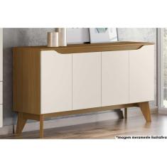 Buffet De Sala Jantar Quartzo 4 Portas Nature-off White - Henn