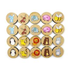 Jogo Da Memória Animais - Brinquedo Educativo Em Madeira