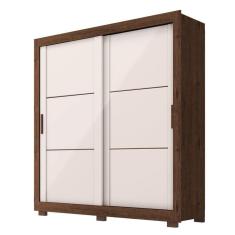 Guarda Roupa Casal Titanium Jacarandá Off White – Zanzini