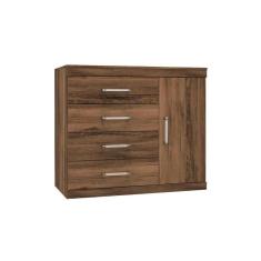 Cômoda De Quarto 1.4 Plus C/ 1 Porta E 4 Gavetas Atacama - Santos Andirá