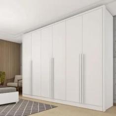 Guarda Roupa Casal 6 Portas 6 Gavetas Realeza Tcil Cor Neve - MOVEIS T