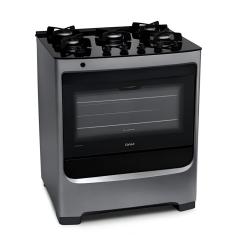 Fogão Consul 5 Bocas Inox Com Mesa De Vidro E Trempe De Ferro Fundido CFS5VAR Bivolt