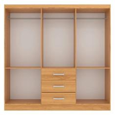 Guarda Roupa Casal Sevilha 6 Portas 3 Gavetas MDP Cinnamomo