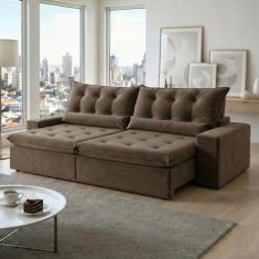 Sofá Retrátil e Reclinável 2 Lugares 210cm Bérgamo - Montano Estofados