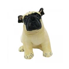 Cachorro Pug De Pelúcia Sentado 42Cm Realista Top
