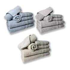 Jogo De Toalhas 6 Banhos 6 Rostos 6 Pisos Grossa Az+bg+cz