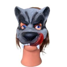 Mascara em látex Lobo Mau Fantasia Teatro Infantil Festa - Lynx produç
