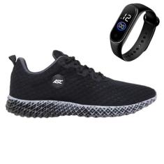 Tênis Masculino Esportivo Academia Caminhada Solado 4D Degradê + Relóg