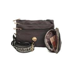 BOLSA TRANSVERSAL FEMININA COM VÁRIOS BOLSOS EXTERNOS-Feminino