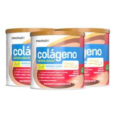 Kit 3 Colágeno Verisol Frutas Vermelhas Lata 250g Maxinutri