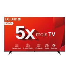 Smart TV 4K 86" LG UHD 86UT8050 Processador α5 Ger7 AI Alexa/Chromecast integrado Otimizador de Jogos webOS 24 Controle Smart Magic