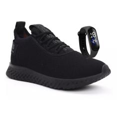 Tênis Esportivo Masculino Para Academia De Caminhada + Relógio-Masculino