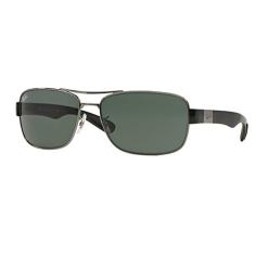 Óculos de Sol Ray-Ban 0RB3522 004/71 Tam 64 / Chumbo - Lentes Verde Escuro