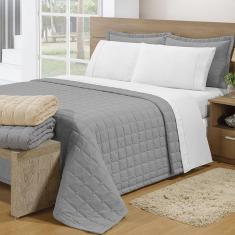 Cobre Leito Casal Soft 3 Peças Cinza
