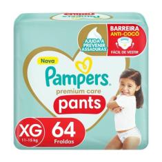 Fralda Pampers Pants Premium Care Tamanho XG 64 Unidades