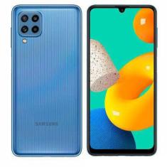 Smartphone Samsung Galaxy M32 Câmera Quádrupla Traseira Selfie de 20MP Tela Infinita de 6.4" de 90Hz 128GB, 6GB RAM Octa Core Dual Chip Azul