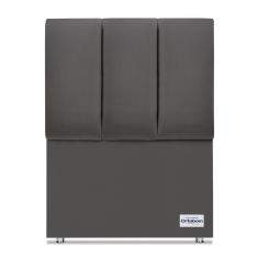 Cabeceira South Veluto Cinza Solteiro (11x90x125) - Ortobom