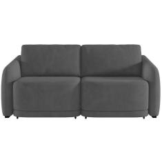 Sofá Cama Casal Para Sala 236cm Polska K04 Veludo Cinza Escuro - Mpozenato