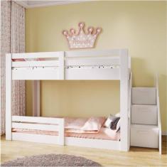 Beliche Montessoriano Star Plus com Grade e Escada Casatema Branco