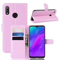 Capa para OPPO Realme 3 Carteira de Couro Flip Capa para OPPO Realme 3 Capa de Proteção de Telefone Capa com Design Simplificado