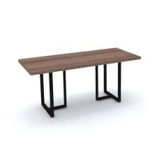 Mesa De Reunião Retangular Powerbox Pandin Pe40tub - Walnut