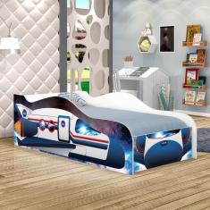 Cama ônibus Espacial Joy Azul Infantil Com Colchão