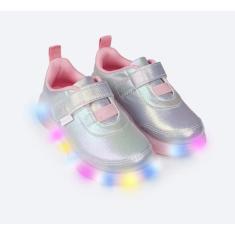 TENIS DE LED INFANTIL PAMPILI LIZ LUZ TEXTURA HOLOGRAFICO - 682048-Feminino