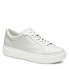 Johnston & Murphy Tênis feminino Cammie com cadarço, Branco, 35